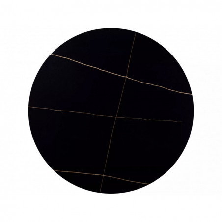 Stół okrągły Rion 90cm - Signal | Czarny efekt marmuru