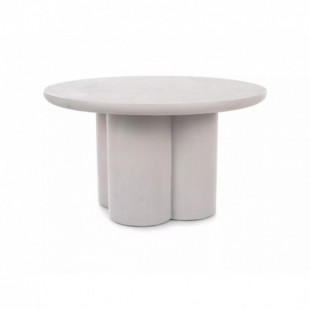 Stolik kawowy Signal Rosalia 80cm - Japandi, Mikrocement, Jasny Szary