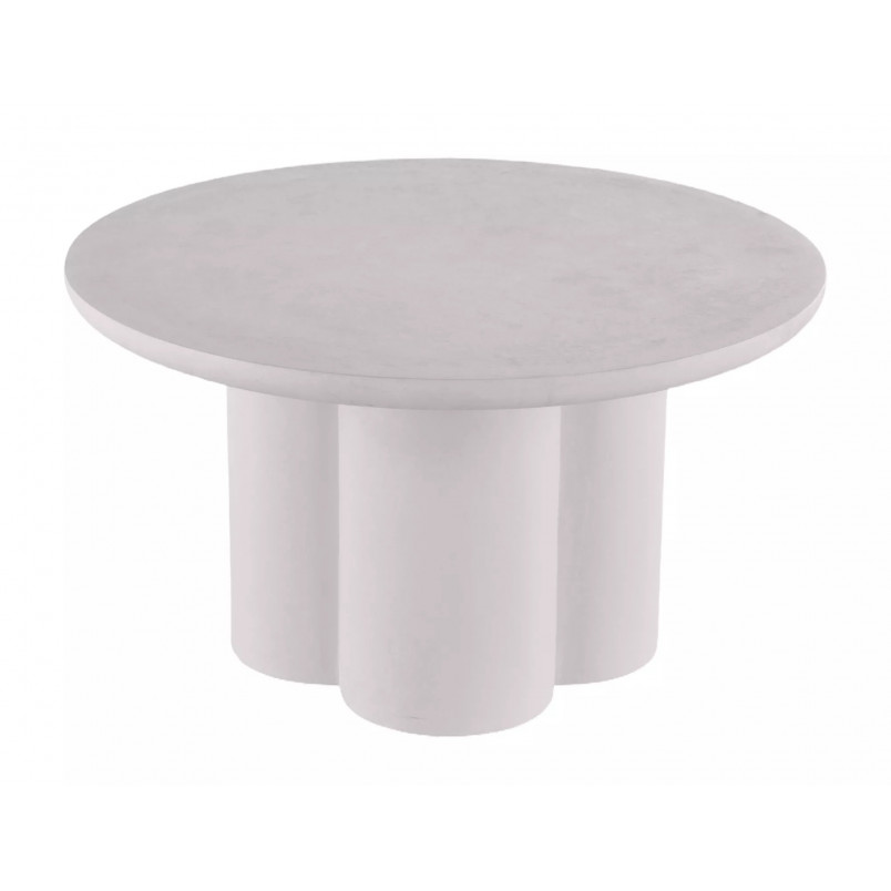 Stolik kawowy Signal Rosalia 80cm - Japandi, Mikrocement, Jasny Szary