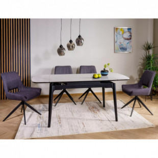 Stół rozkładany Signal Sento 120-180x80cm - Biały marmur