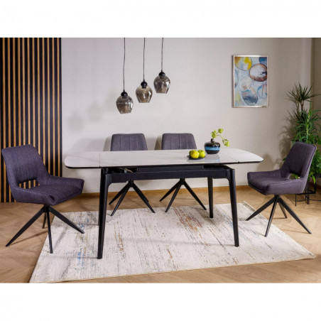 Stół rozkładany Signal Sento 120-180x80cm - Biały marmur