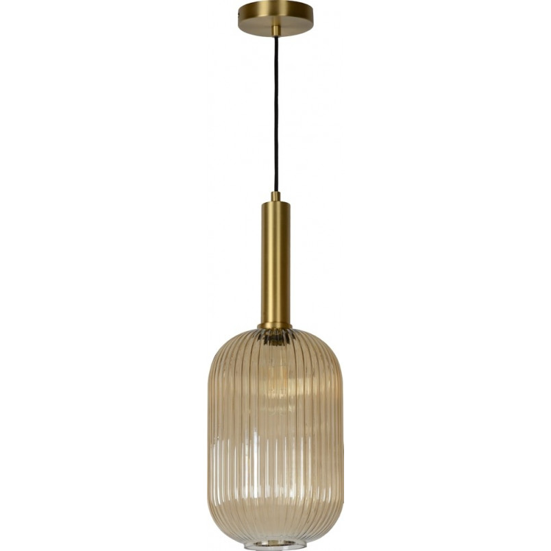 Lampa Wisząca Lucide Maloto | Szkło Bursztynowe, Mosiądz - Kup Teraz!