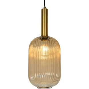Lampa Wisząca Lucide Maloto | Szkło Bursztynowe, Mosiądz - Kup Teraz!