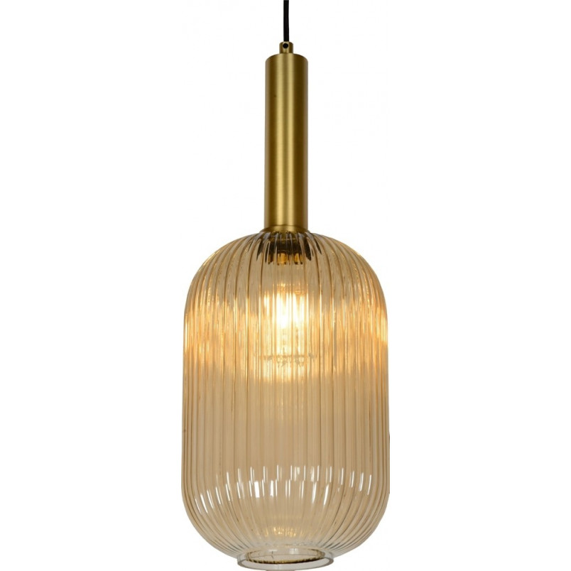 Lampa Wisząca Lucide Maloto | Szkło Bursztynowe, Mosiądz - Kup Teraz!