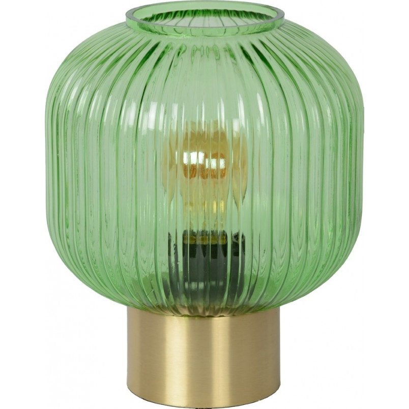Lampa stołowa Lucide Maloto - Szklana, Retro, Zielona