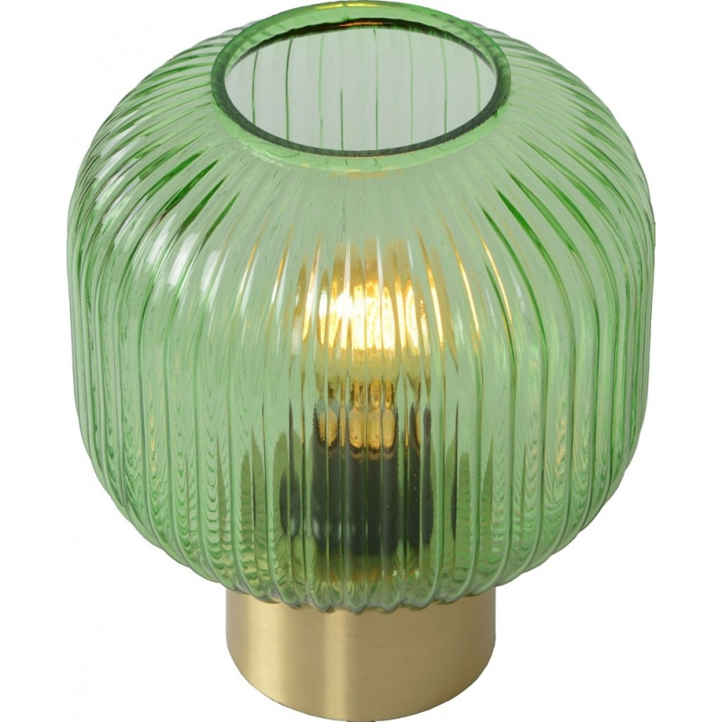 Lampa stołowa Lucide Maloto - Szklana, Retro, Zielona
