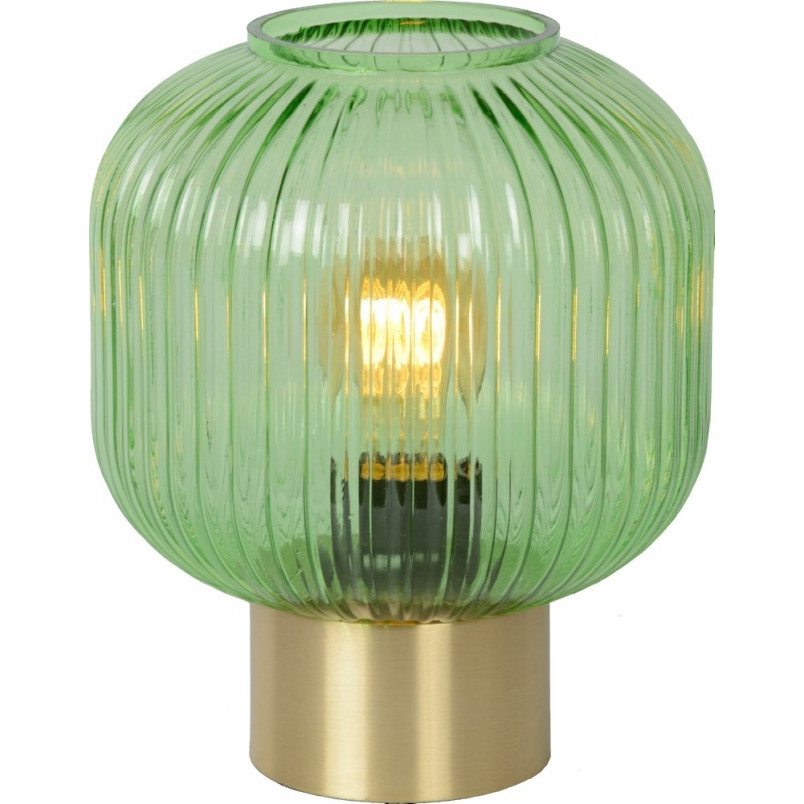 Lampa stołowa Lucide Maloto - Szklana, Retro, Zielona