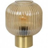 Lampa stołowa Lucide Maloto - Bursztynowe szkło, styl retro
