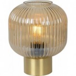 Lampa stołowa Lucide Maloto - Bursztynowe szkło, styl retro
