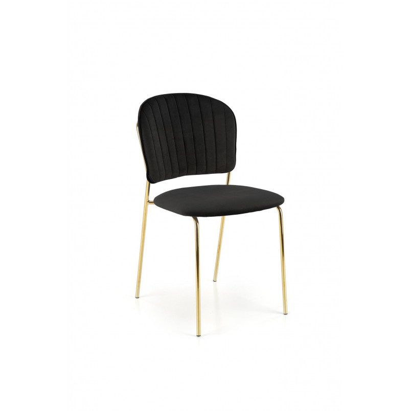 Krzesło welurowe K499 czarne Halmar | Elegancki design