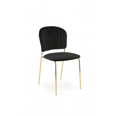 Krzesło welurowe K499 czarne Halmar | Elegancki design