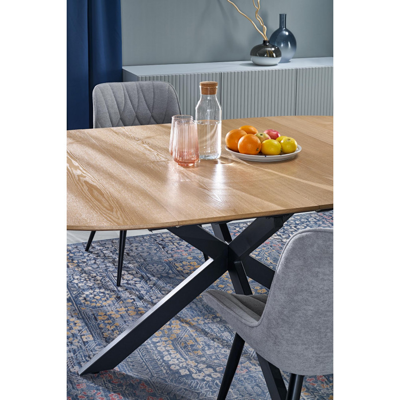 Stół rozkładany Acord 120-200cm Halmar | Naturalny / Czarny