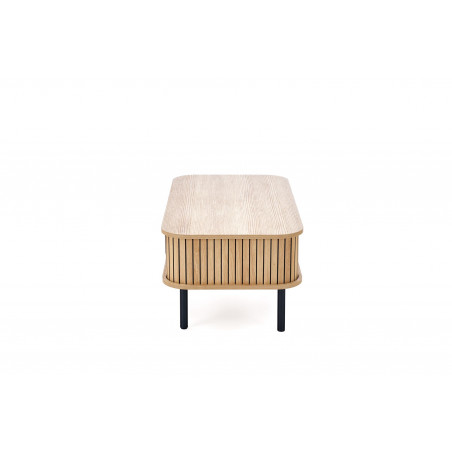Stolik Angelina Halmar: Schowek, 90x50cm - Naturalny/Czarny