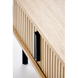 Stolik Angelina Halmar: Schowek, 90x50cm - Naturalny/Czarny