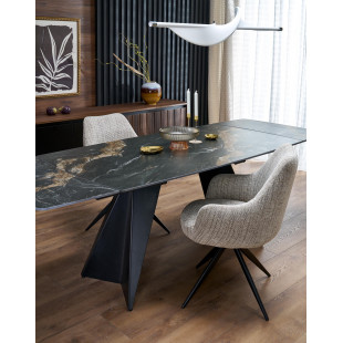 Stół rozkładany Armani Halmar | Nowoczesny design, czarny marmur