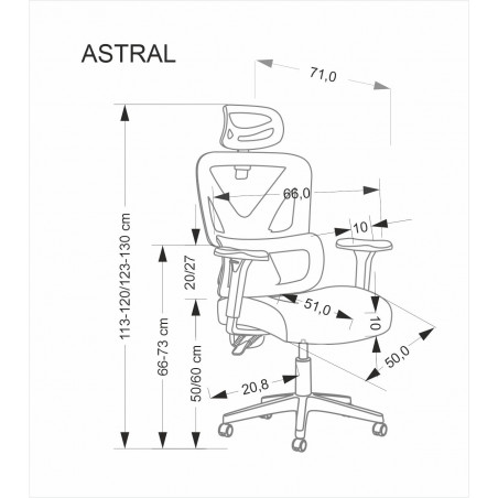 Fotel biurowy Astral Halmar: Komfort i funkcjonalność