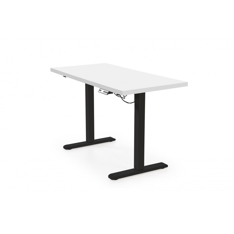 Biurko elektryczne Halmar B54 - 120x60cm | Biały/Czarny