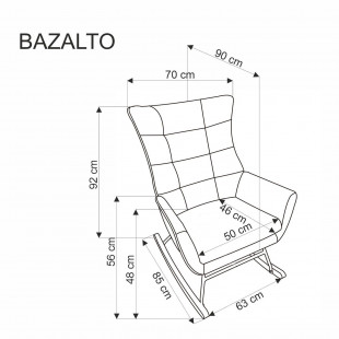 Fotel bujany welurowy Bazalto czarny Halmar - Komfort i styl