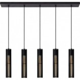 Lampa wisząca czarna Lionel | Lucide - Loftowa lampa E27