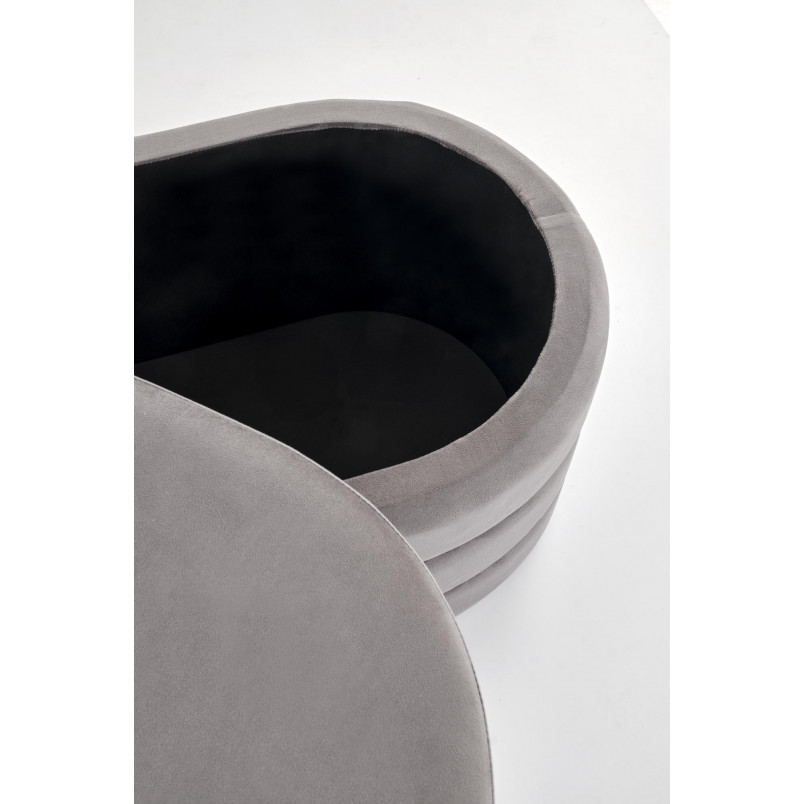 Ławka welurowa Calpi Halmar | Schowek, 110x46cm, Szara