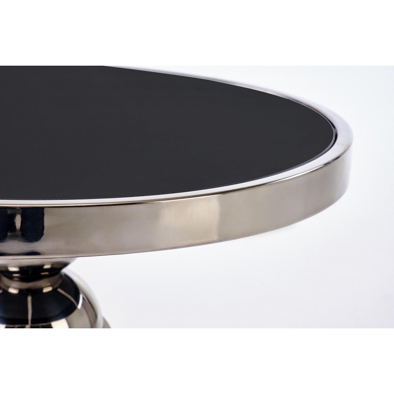 Stolik boczny glamour Carla Halmar | Czarny/Srebrny, 40cm