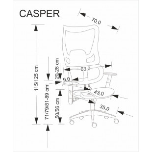 Fotel biurowy z siatki Casper czarny Halmar | Komfort i ergonomia