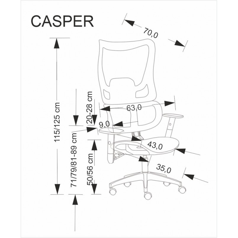 Fotel biurowy z siatki Casper czarny Halmar | Komfort i ergonomia