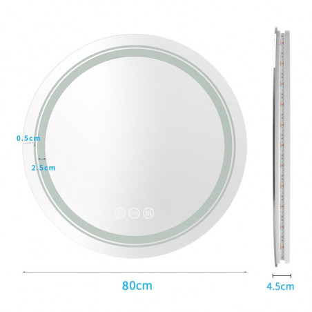 Lustro LED Dover 80cm Halmar - Oświetlenie, Funkcje, Elegancja