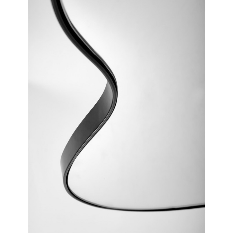 Lustro Essent Halmar - Czarna rama, nieregularny kształt | 90x56cm