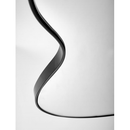 Lustro Essent Halmar - Czarna rama, nieregularny kształt | 90x56cm