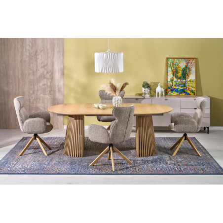 Stół rozkładany Fargo Halmar | Okrągły, 120-210cm, Okleina