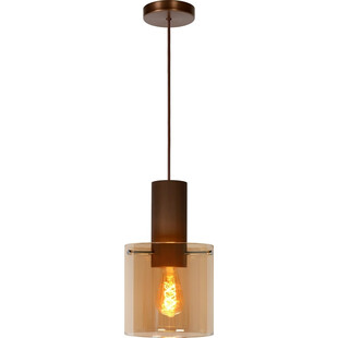 Lampa Wisząca Lucide Toledo - Bursztynowe Szkło, E27 | Kup Teraz