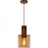 Lampa Wisząca Lucide Toledo - Bursztynowe Szkło, E27 | Kup Teraz