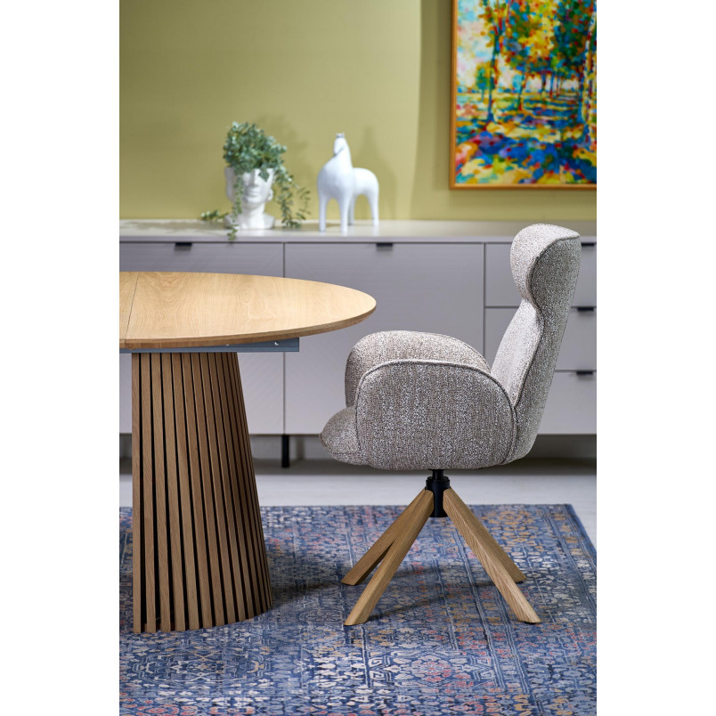 Stół rozkładany Fargo Halmar | Okrągły, 120-210cm, Okleina