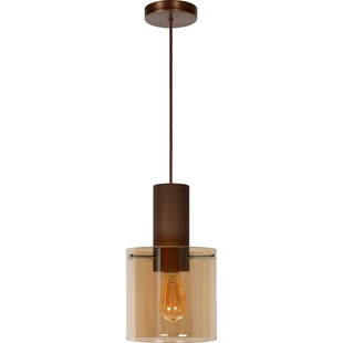 Lampa Wisząca Lucide Toledo - Bursztynowe Szkło, E27 | Kup Teraz