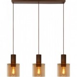 Lampa wisząca Toledo - Lucide | Bursztynowe szkło, E27