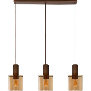 Lampa wisząca Toledo - Lucide | Bursztynowe szkło, E27