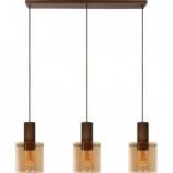 Lampa wisząca Toledo - Lucide | Bursztynowe szkło, E27