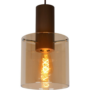 Lampa wisząca Toledo - Lucide | Bursztynowe szkło, E27