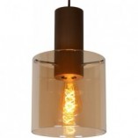 Lampa wisząca Toledo - Lucide | Bursztynowe szkło, E27