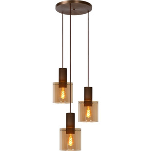 Lampa Wisząca Lucide Toledo - Bursztynowe Szkło | Sklep z Lampami