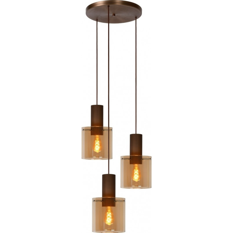 Lampa Wisząca Lucide Toledo - Bursztynowe Szkło | Sklep z Lampami