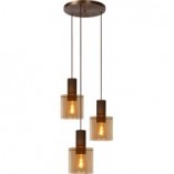 Lampa Wisząca Lucide Toledo - Bursztynowe Szkło | Sklep z Lampami