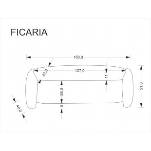Ławka tapicerowana Ficaria Halmar | Pojemnik, 150x47cm, Kremowa