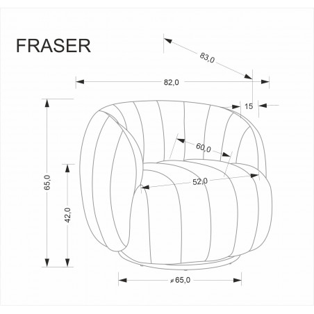 Fotel obrotowy Fraser kremowy Halmar - Komfort i styl
