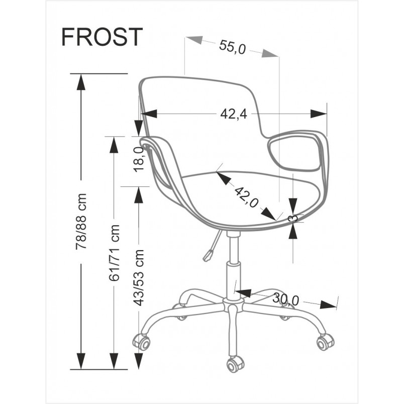 Krzesło młodzieżowe Frost czarne Halmar - Komfort i styl!