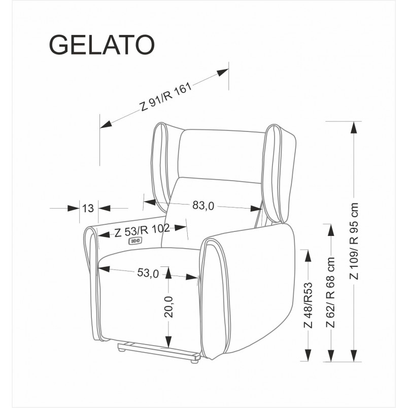 Fotel rozkładany elektryczny Gelato beżowy Halmar - Komfort i styl