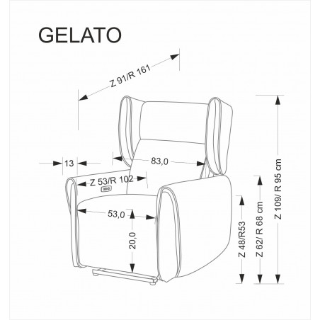 Fotel rozkładany elektryczny Gelato beżowy Halmar - Komfort i styl