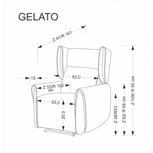 Fotel rozkładany elektryczny Gelato Halmar - Komfort i styl