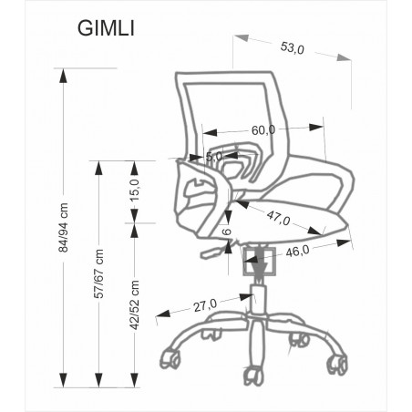 Fotel pracowniczy Gimli Halmar - Komfort i Ergonomia